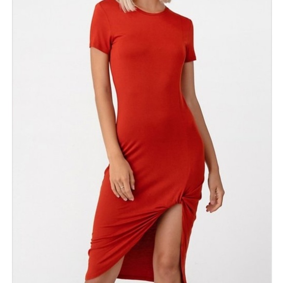 🆕🌿KNOTTED SIDE SLIT DRESS🌿 - Picture 1 of 4